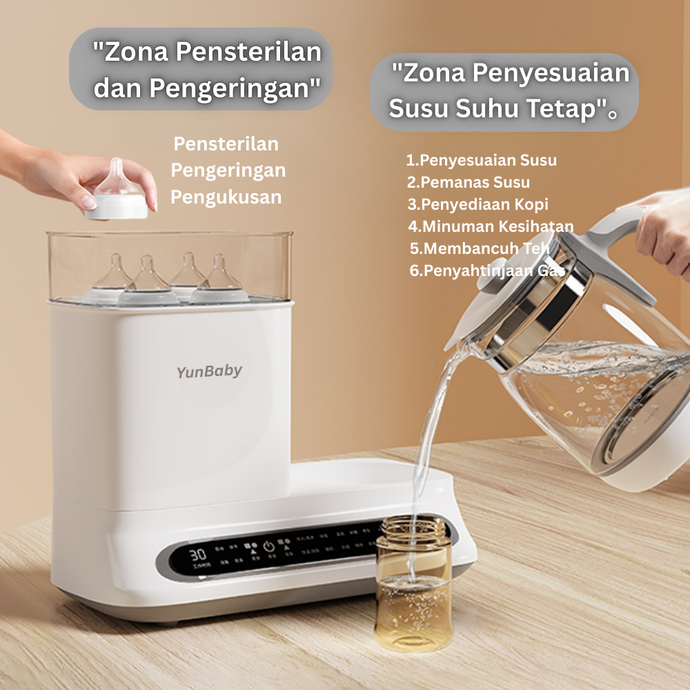 Yunbaby 5-in-1 Baby Bottle Sterilizer & Warmer X9P