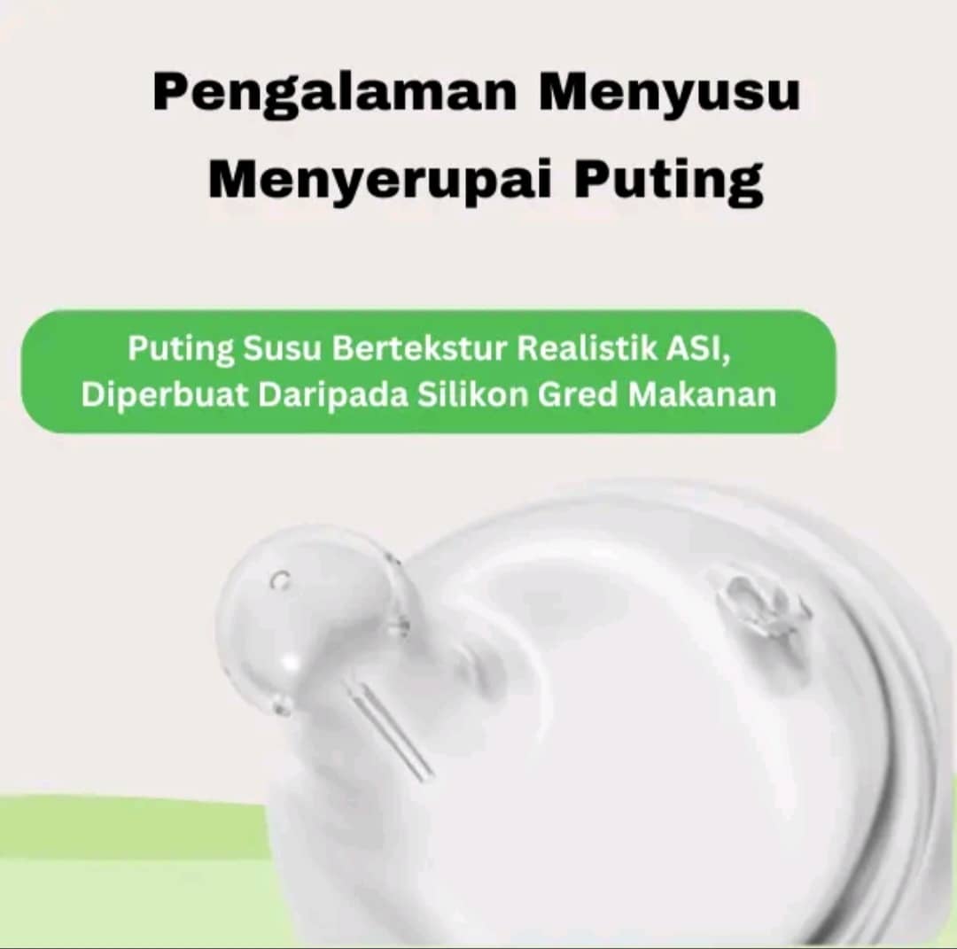 YunBaby Wide Neck Anti-Colic Glass Baby Bottle 180ml