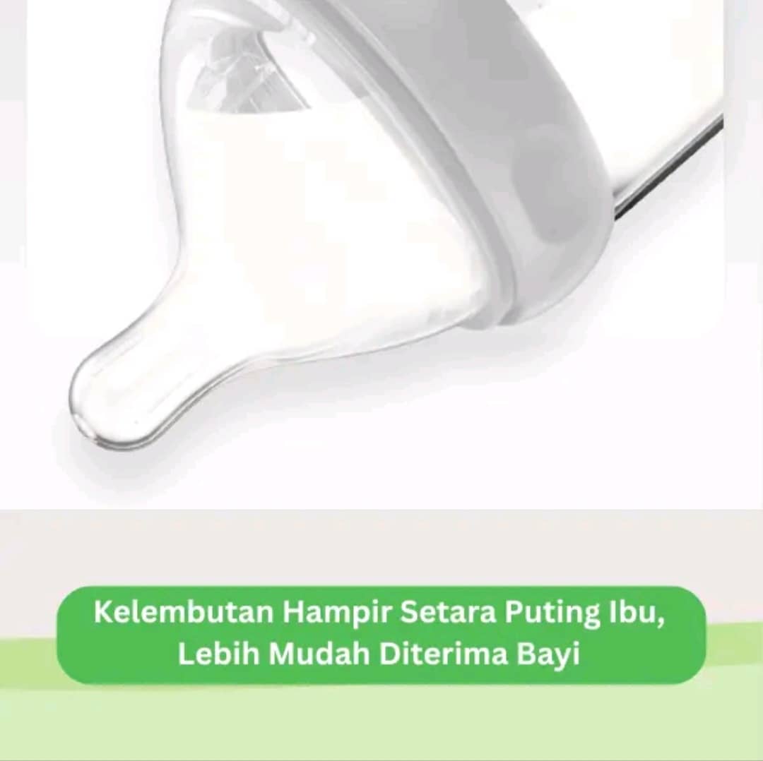 YunBaby Wide Neck Anti-Colic Glass Baby Bottle 180ml
